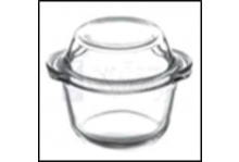 Посуда-кастрюля СВЧ жаропрочная круг с крышкой 2л Borcam