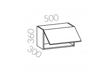 Корпус белый шкаф настенный 500х360 с откидной дверью Calpe
