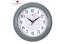 Часы настенные 2121-308 круглые d 21см классика  пластик серый Рубин
