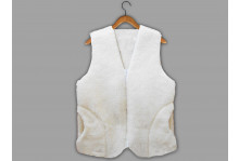 Жилет овечья шерсть 60% 58 р-р молния молочный киров