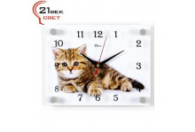 Часы настенные котенок