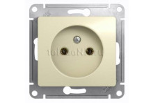 Розетка одноместная GSL000241 бежевая механизм