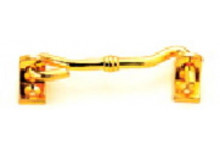 Крючок ветровой дверной малый золото KL-13PB 75мм