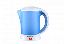 Чайник электрический 0.6л пластик белый CENTEK