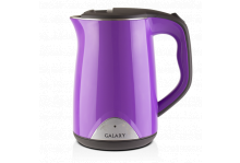 Чайник электрический 1.5л. колба чайника из стали, диск пластик, фиолетовый Galaxy