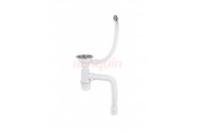 Сифон Элит для мойки с нержавеющей чашкой 112 мм, переливом, труба 800 мм (д-40) Virplast