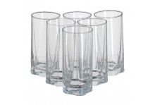 Набор стекло стаканов для воды (высокие) 6 предметов Luna 375мл Pasabahce