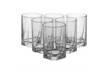 Набор стекло стаканов для воды (низкие) 6 предметов Luna 255мл Pasabahce