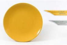 Тарелка керамика плоская 260 желтый Ceratech