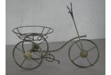 Цветочница напольная на 1 горшок Велосипед малая белый