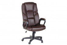 Кресло офисное Одиссей Ультра кожзам коричневый