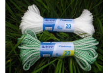 Шнур вязаный Д-8мм 20м белый