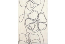 Плитка Анселия 6 декор (коричневые цветы платина) Пиастрелла