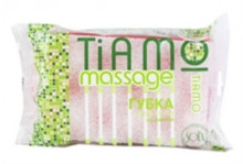 Губка для тела Tiamo massage оригинал поролон+массаж  акцент
