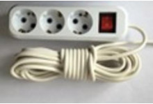 Удлинитель 3 местный 3м з/к ПВС 3х0,75мм2 10а/230в выключатель Санкт Петербург