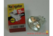 Лампа галогеновая сетевая 35W D=35 MR-11 220V GU5.3 с рефлектором Navigator