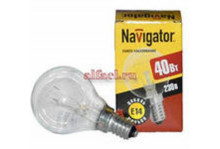 Лампа шар прозрачный 40W E14 Navigator