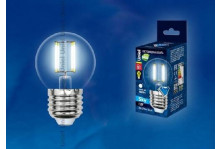 Лампа энергосберегающая светодиодная LED-G45- 6W/WW/Е14/CL PLS02WH шар цвет теп/белый SKY UN UNIEL
