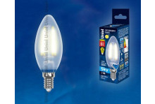 Лампа энергосберегающая светодиодная LED-С35- 6W/NW/Е14/CL PLS02WH свеча проз цвет белый SKY UN UNIEL