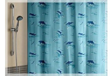 Штора для ванн Вилина дельфины голубые  Вилина