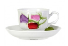 Пара фарфор чайная 250 Тюльпан королева цветов (12) ДФЗ