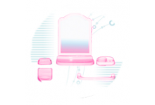 Набор для ванн зеркальный Алиса розовый Limeks