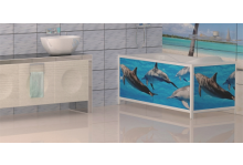 Экран для ванн ультра легкий дельфины 1.48  Метакам