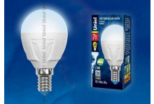 Лампа энергосберегающая светодиодиодная 7W LED-G45 /NW/ E14 белый матовый 4000К яркая Uniel Россия