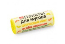 Мешок для мусора 30л Grifon Bio особопрочный 50х60см х 12мкм 20шт в рулоне Цитрус микс ПНД Грифон