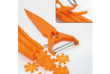 Овощечистка-нож треугольный оранжевый Borner