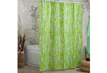 Штора для ванн 180х200 Bamboos зеленый полиэстер Миранда