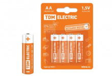 Батарейка TDM LR6 AA Alkaline 1,5v BP-4 TDM