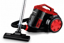 Пылесос 2400вт/420вт 2,0л нера фильтр 5 ступенчатая система фильтрации низкий уровень шума красно-черный Centek