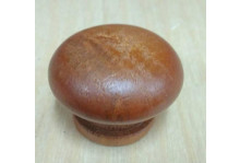 Ручка мебельная кнопка деревянная коричневая