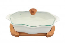 Блюдо фарфор для запекания и сервировки Айсберг 1,5л белая Элан