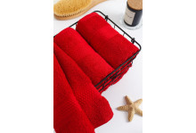 Полотенце махровое 40х70 гладкокрашеное красный Баракат-текс