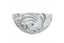 Светильник настенный 1л 1/2 е27 макс 60вт НББ 21-60 М19 Иней 300/2 матовый белый клипса золото Элетех