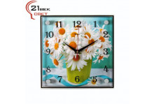 Часы настенные 2525-769 (25х25) Букет ромашек 21век