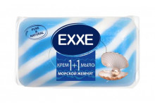 Мыло крем EXXE 1+1 морской жемчуг 80г синее полосатое