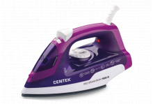 Утюг 1800вт керамическое покрытие с отпаривателем самоочистка фиолетовый Centek