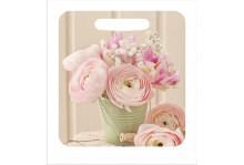 Доска разделочная сувенир малая 195х210х6мм фанера Л-11 "Светлый букет" Аванти