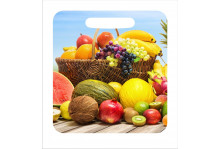 Доска разделочная сувенир малая 195х210х6мм фанера Л-7 "Фрукты" Аванти