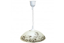 Подвес 1л e27 макс 1х60вт НСБ 72-60 м52 Романтика 460 матовый шампань декор/лифт белый Элетех