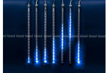 Занавес светодиодный uld-е2405-240/dtk 2,0х0,5м Падающие звезды 8 подвесок 240 светодиодов синий ip44 влагозащитный Uniel