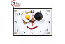 Часы настенные 2535-892 (35х25) прямоугольные Веселый завтрак 21век