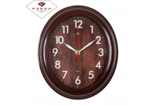 Часы настенные 2623-005 овал 22,5х26,5см Классика коричневый Рубин