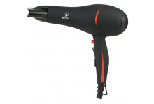 Фен для волос 2200вт 3 температурных режима 2 режима потока воздуха турмалиновая ионизация концентратор черно/оранжевый Василиса