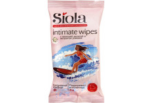 Салфетки влажные для интимной гигиены 15шт Siola с молочной кислотой и ромашкой