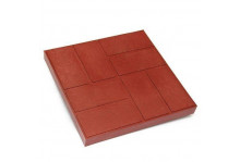 Плитка тротуарная полимернопесчанная красная 33х33х3,5(250)
