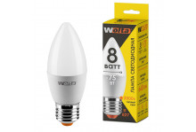 Лампа светодиодная 8w 30yc8e27 е27 свеча 3000к лампа накаливания металл/пластик Wolta